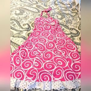 Girls beautiful pink halter dress